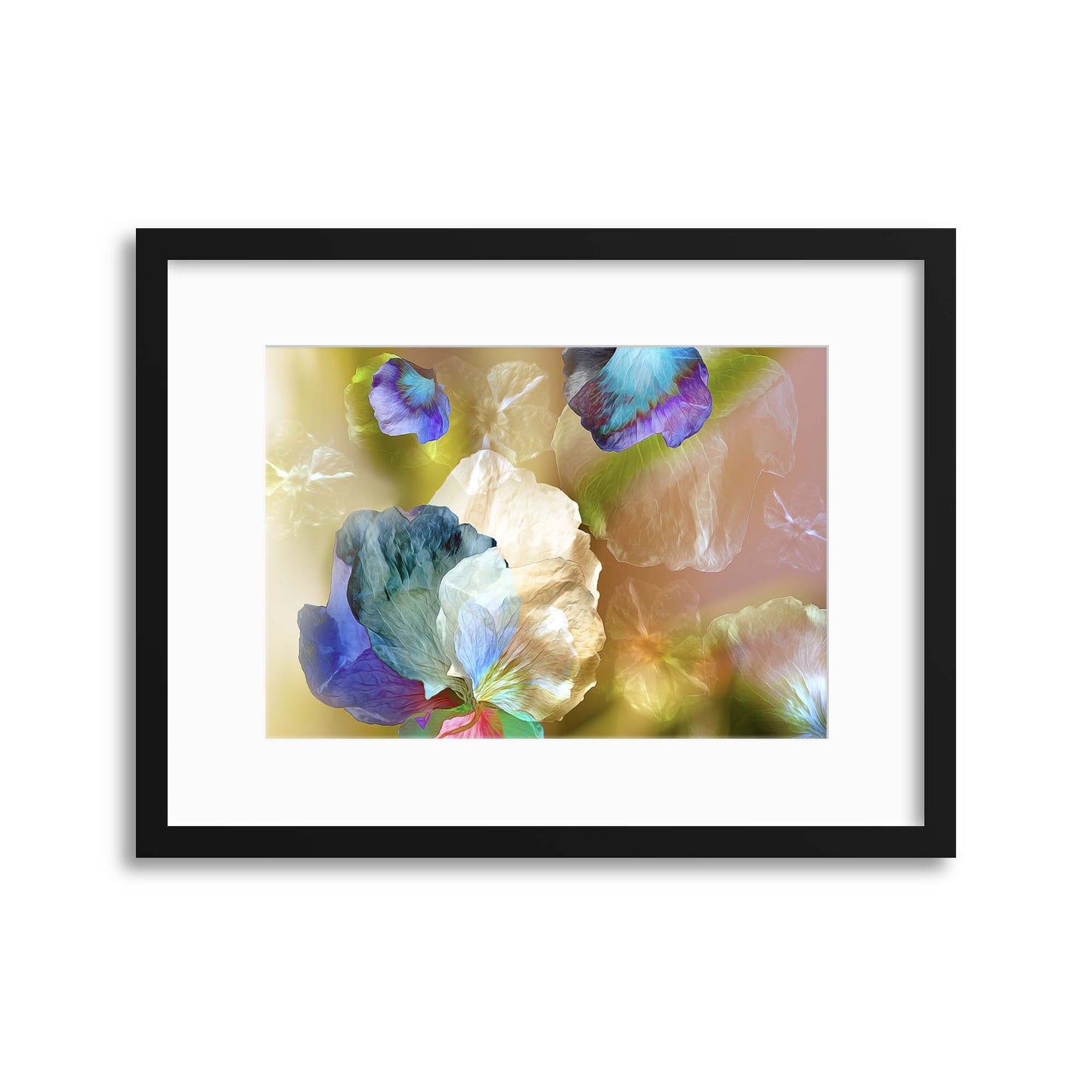 Floating Petals by Ludmila Shumilova Framed Print - USTAD HOME