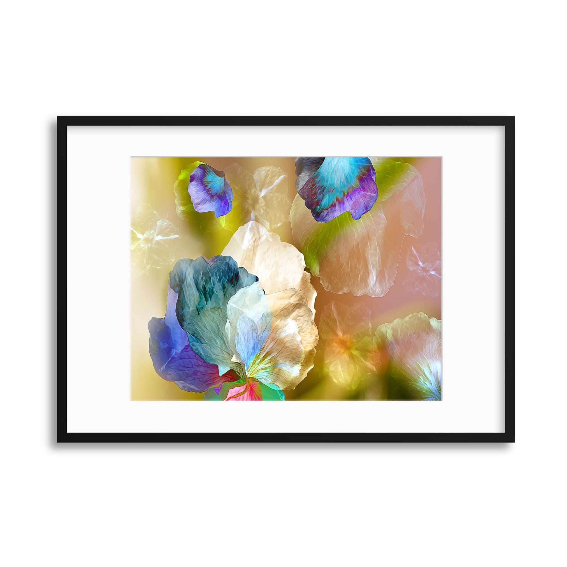 Floating Petals by Ludmila Shumilova Framed Print - USTAD HOME