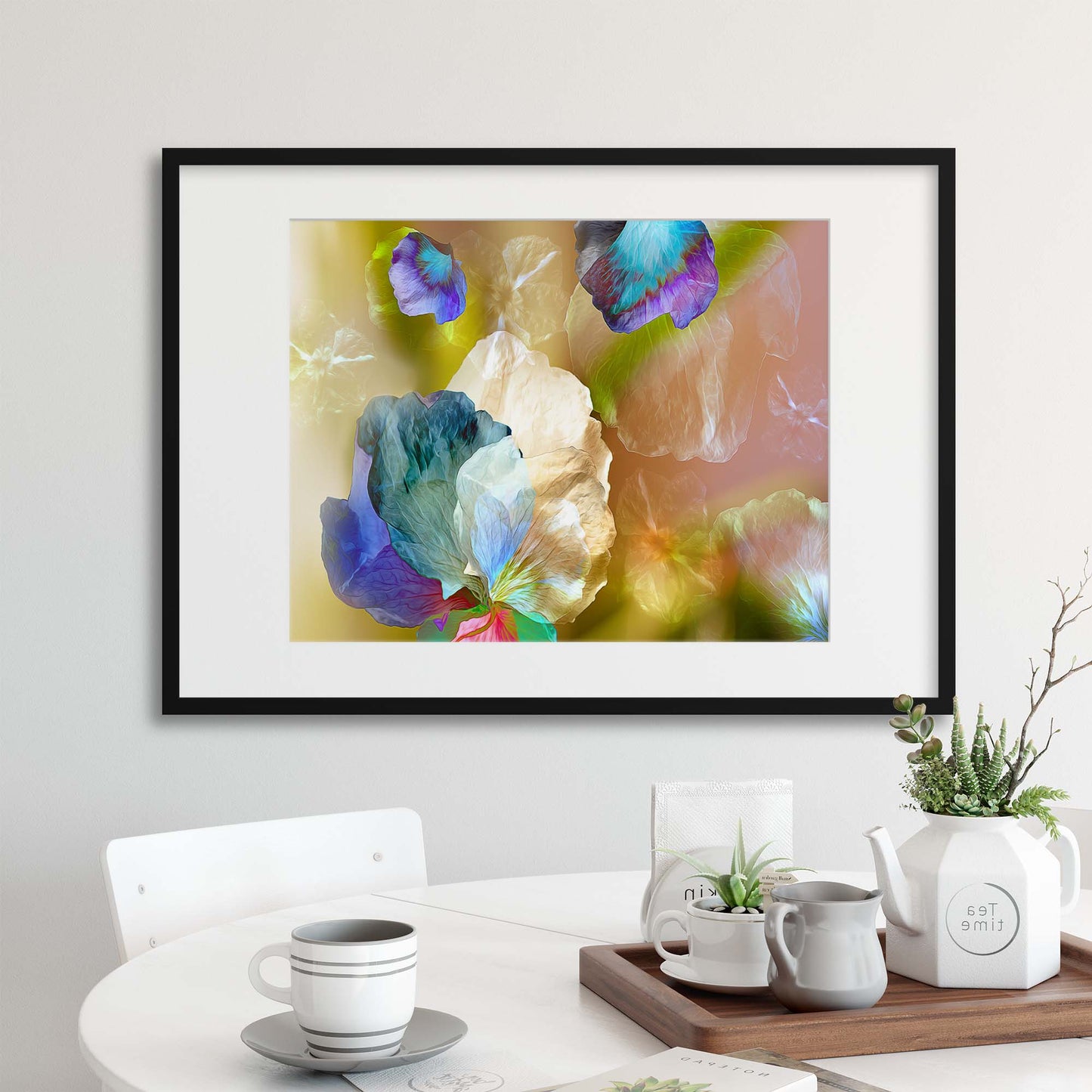 Floating Petals by Ludmila Shumilova Framed Print - USTAD HOME