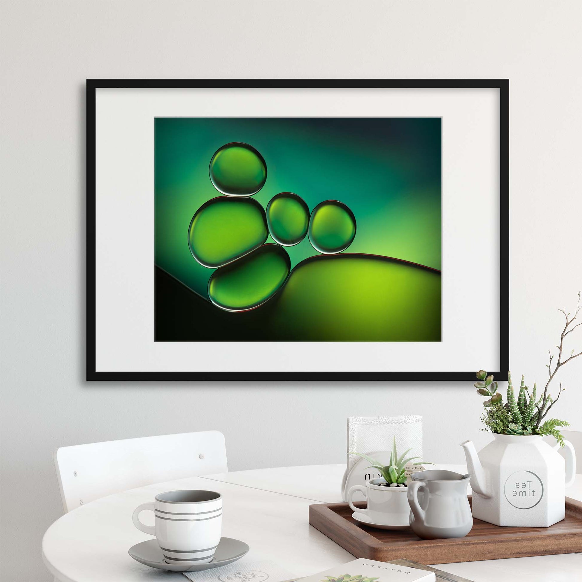 Shades of Green by Jacqueline Hammer Framed Print - USTAD HOME