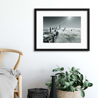 Up Up and Above by Naufal Framed Print - USTAD HOME