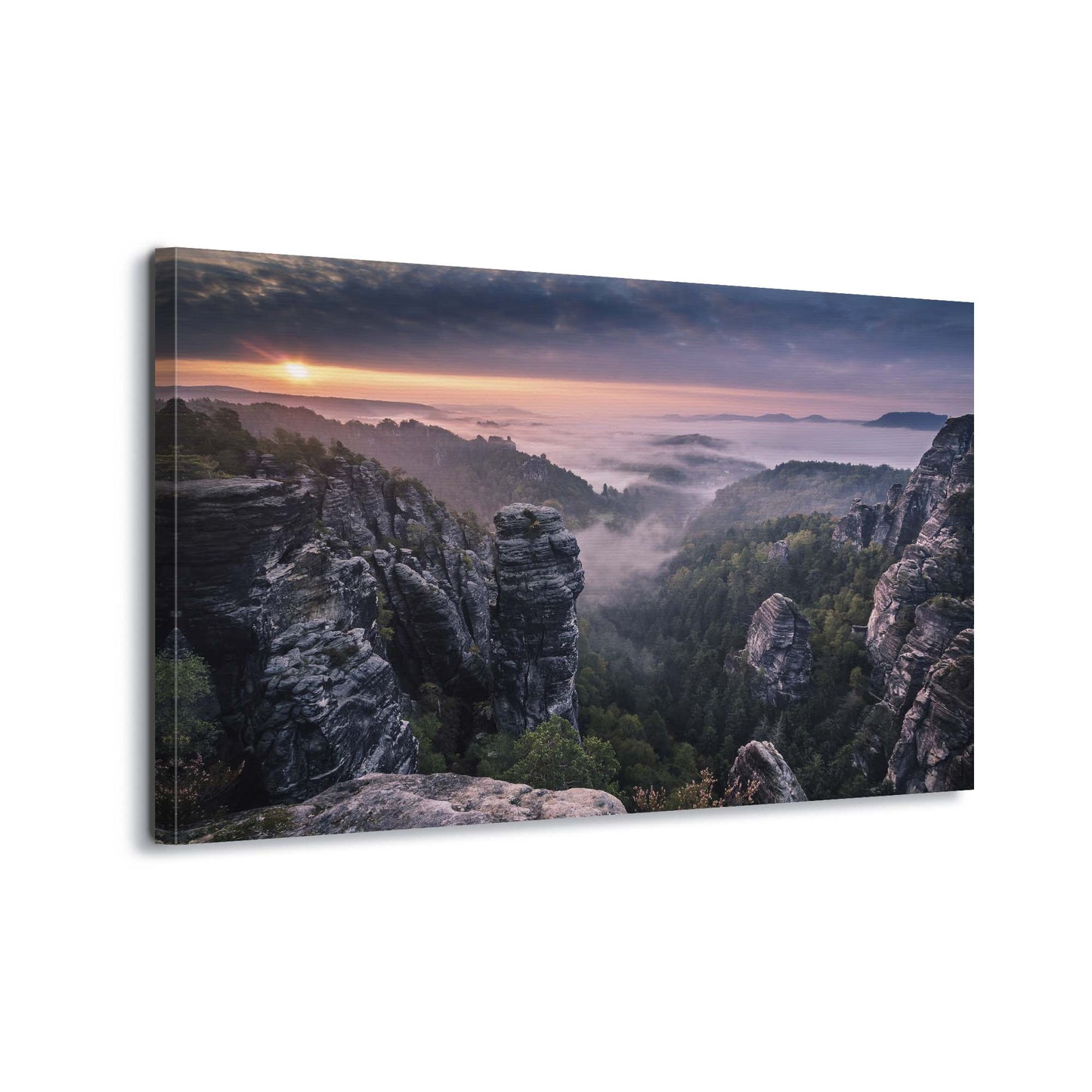 Sunrise on the Rocks by Andreas Wonisch Canvas Print - USTAD HOME