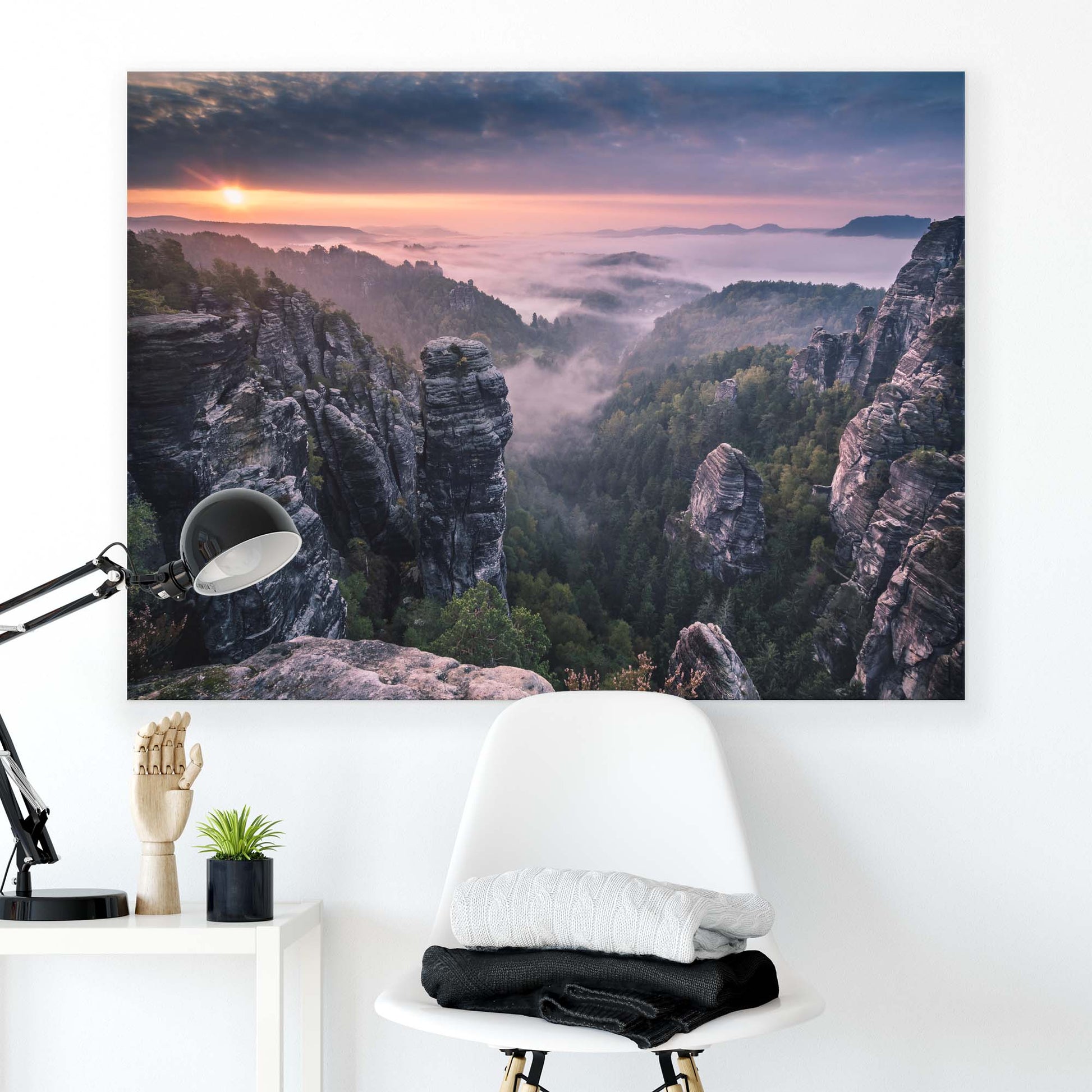 Sunrise on the Rocks by Andreas Wonisch Canvas Print - USTAD HOME