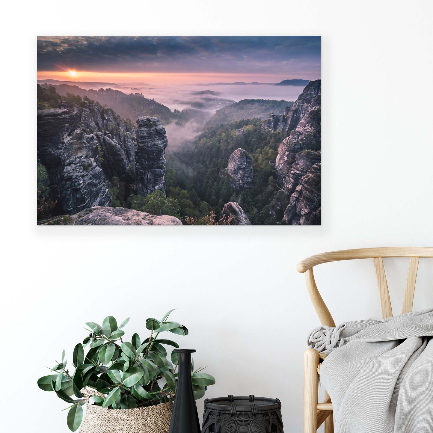 Sunrise on the Rocks by Andreas Wonisch Canvas Print - USTAD HOME