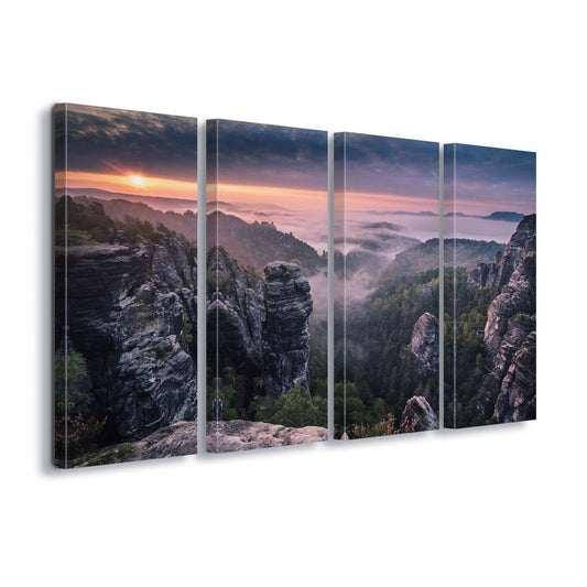 Sunrise on the Rocks by Andreas Wonisch Canvas Print - USTAD HOME