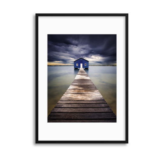 Little Blue by Leah Kennedy Framed Print - USTAD HOME