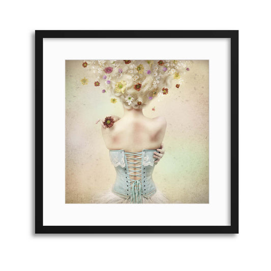 Girl of the Flower Garden by Kiyo Murakami Framed Print - USTAD HOME