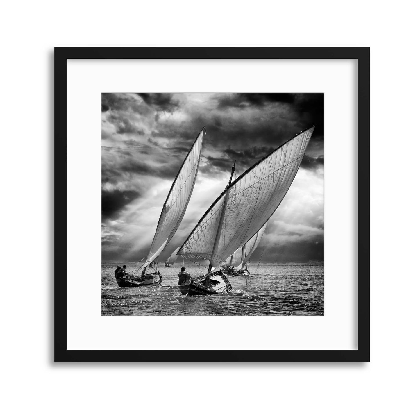 Sailboats and Light by Angel Villalba Framed Print - USTAD HOME