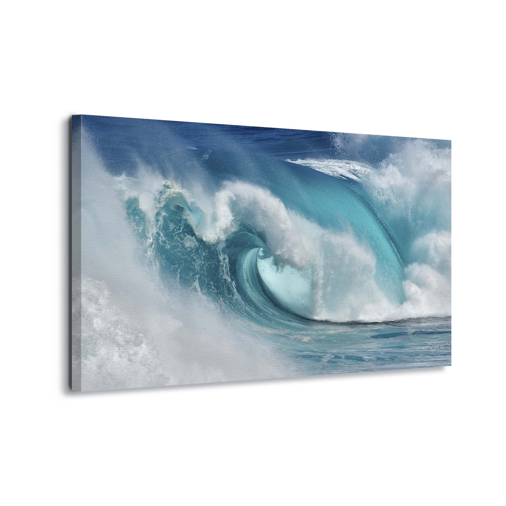 When the ocean turns into blue fire by Daniel Montero Canvas Print - USTAD HOME