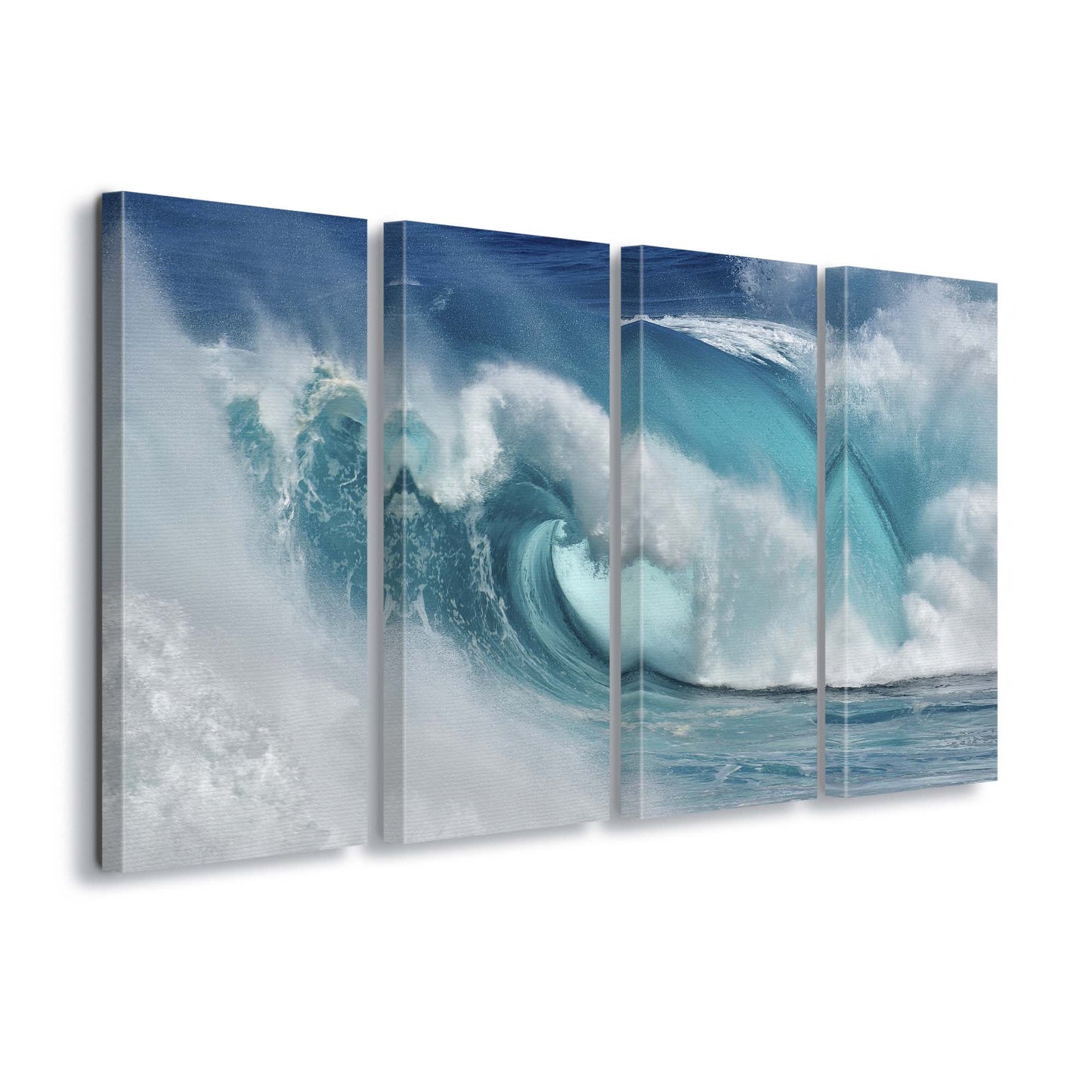 When the ocean turns into blue fire by Daniel Montero Canvas Print - USTAD HOME