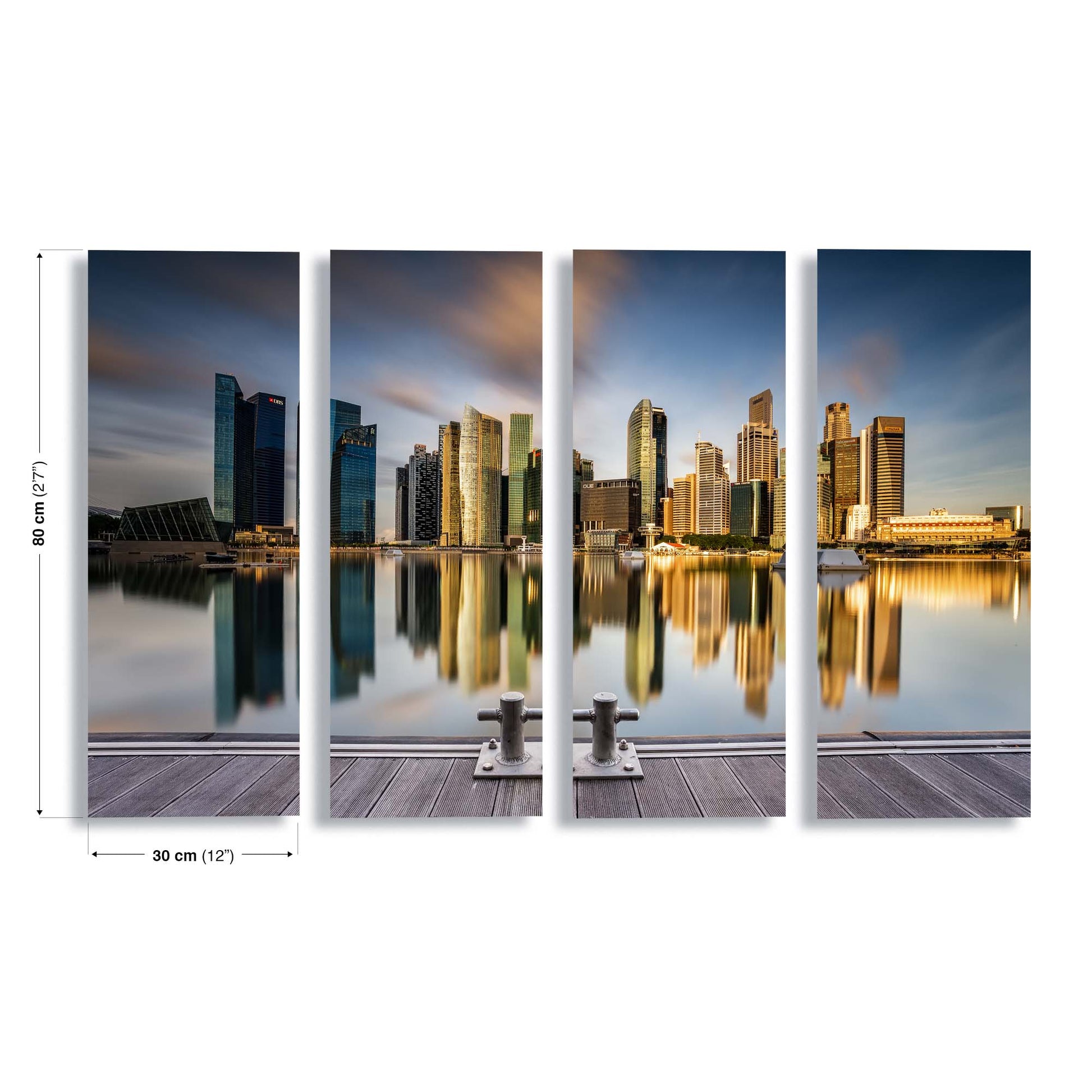 Golden Morning in SIngapore by Zexsen Xie Canvas Print - USTAD HOME