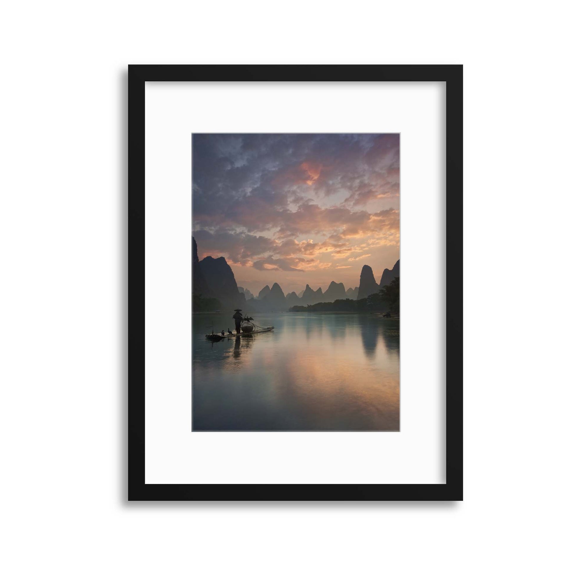 Li River Sunrise by Yan Zhang Framed Print - USTAD HOME