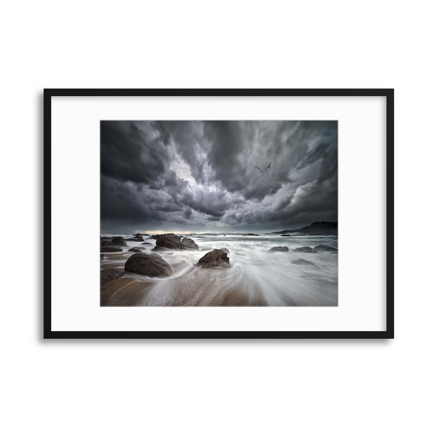 Flight over Troubled Waters by Santiago Pascual Buye Framed Print - USTAD HOME