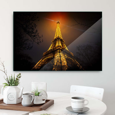 La Tour Eiffel by Clemens Geiger Glass Print - USTAD HOME