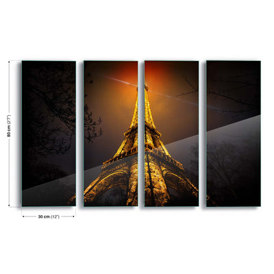 La Tour Eiffel by Clemens Geiger Glass Print - USTAD HOME