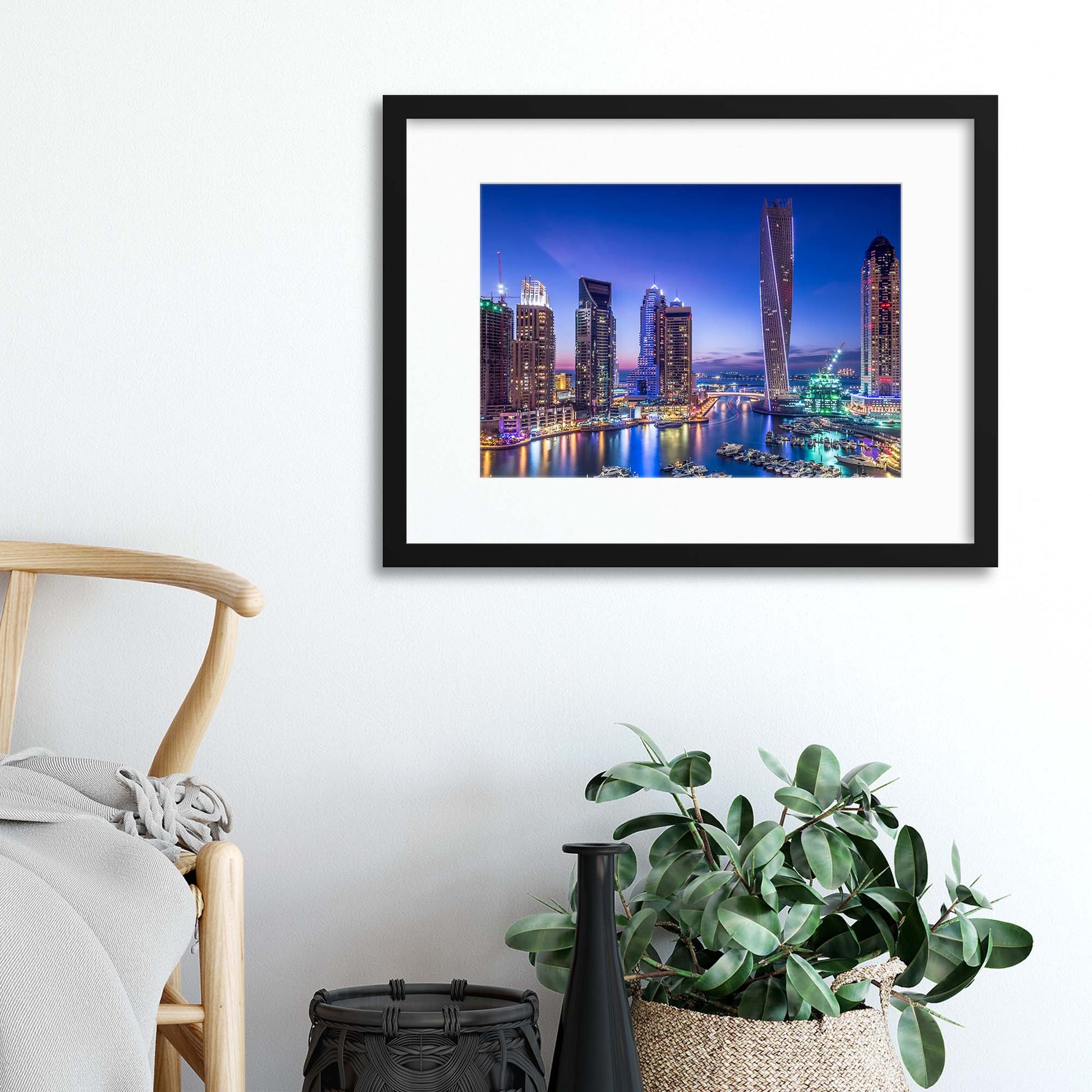 Dubai Marina by Vinaya Mohan Framed Print - USTAD HOME