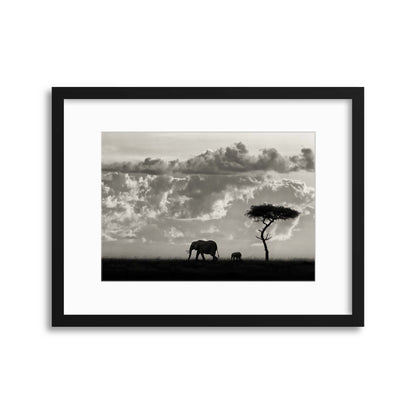 Silhouettes of Mara by Mario Moreno Framed Print - USTAD HOME