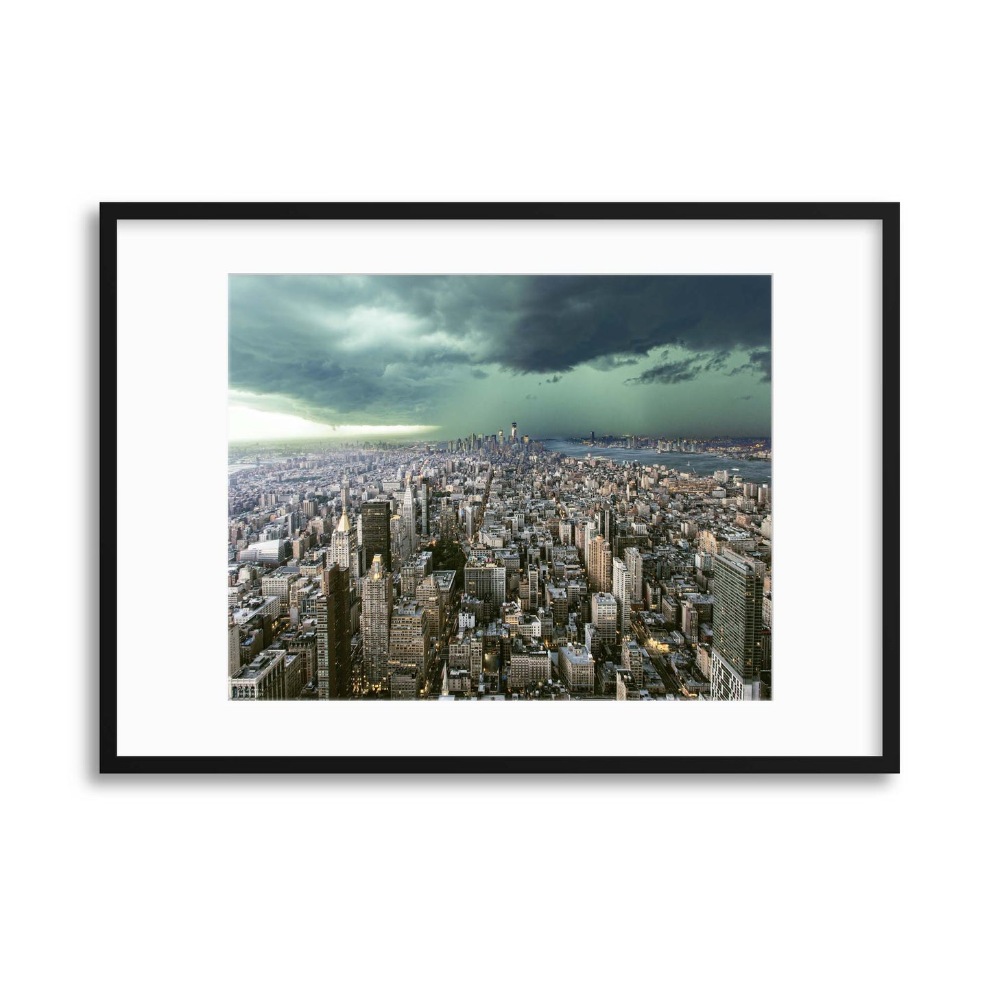 New-York under storm by Pagniez Framed Print - USTAD HOME