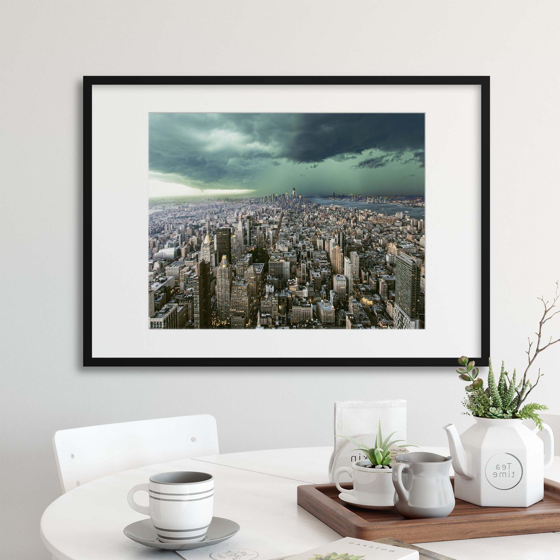 New-York under storm by Pagniez Framed Print - USTAD HOME
