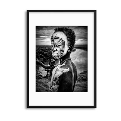 A Boy of the Karo Tribe, Omo Valley Ethiopia by Joxe Inazio Kuesta Framed Print - USTAD HOME