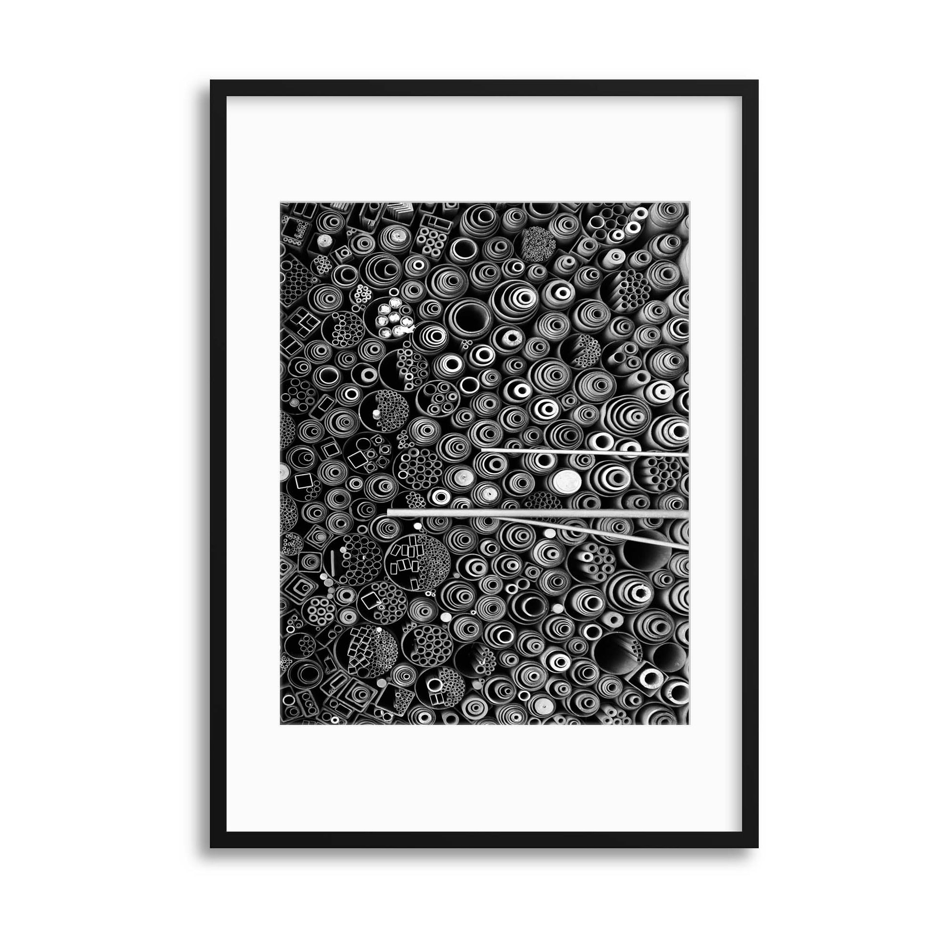 3 More Pipes by Dong Hee Han Framed Print - USTAD HOME