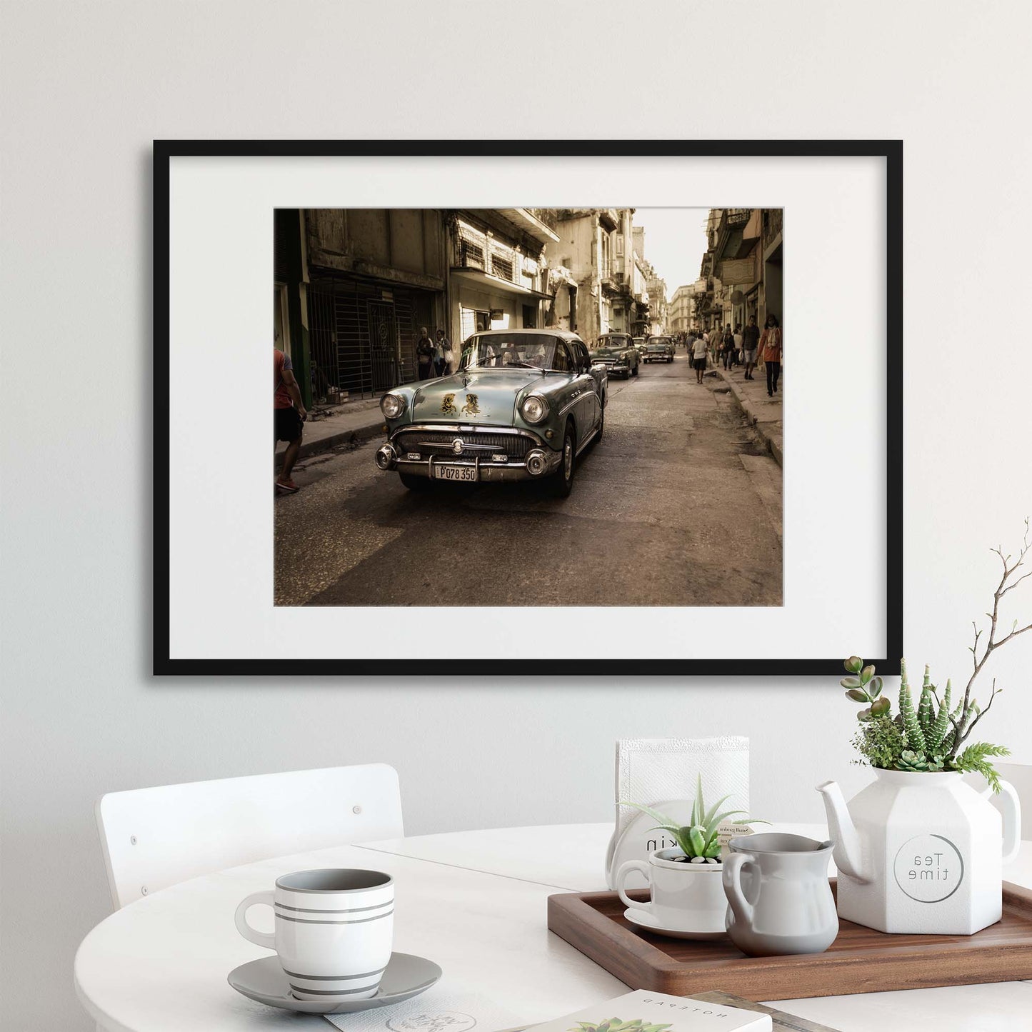 Old Havana Street by Alper Uke Framed Print - USTAD HOME