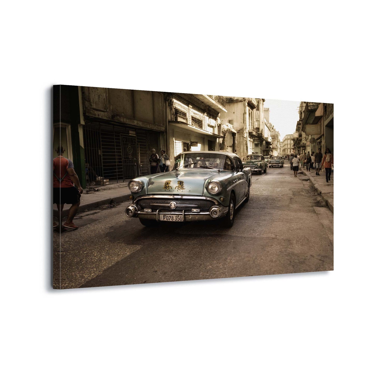 Old Havana Street by Alper Uke Canvas Print - USTAD HOME