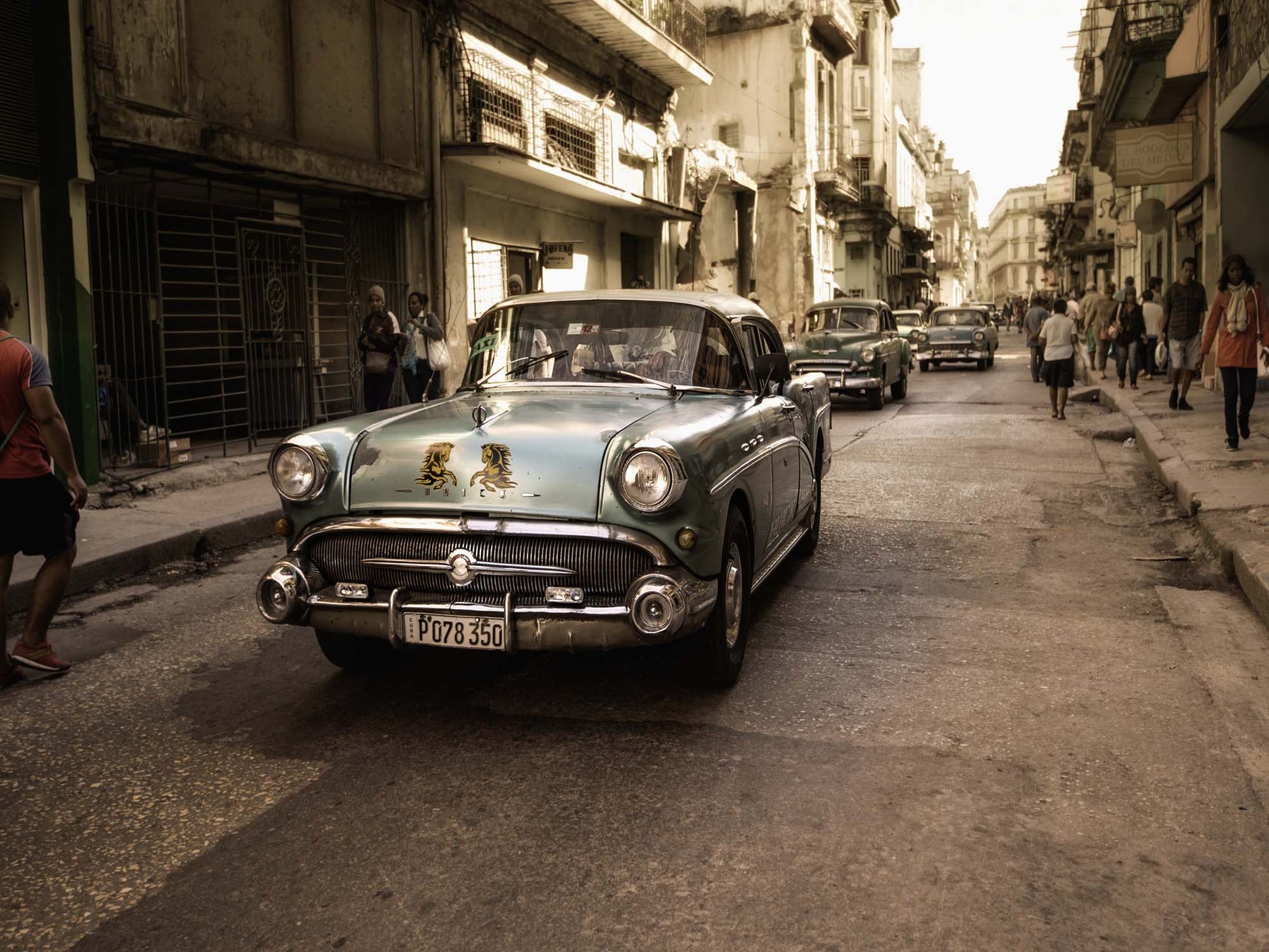 Old Havana Street by Alper Uke Canvas Print - USTAD HOME