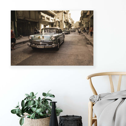 Old Havana Street by Alper Uke Canvas Print - USTAD HOME