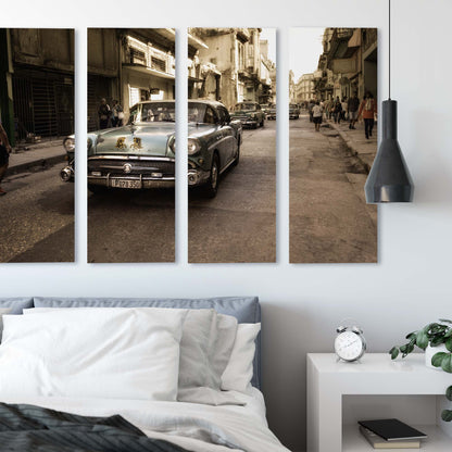 Old Havana Street by Alper Uke Canvas Print - USTAD HOME