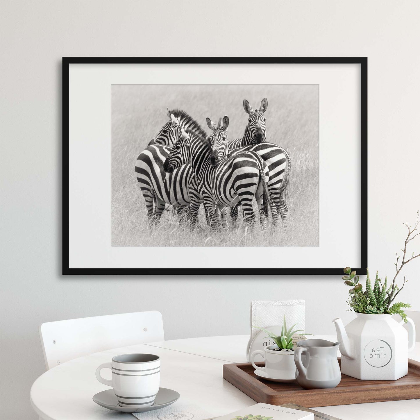 Zebras by Kirill Trubitsyn Framed Print - USTAD HOME