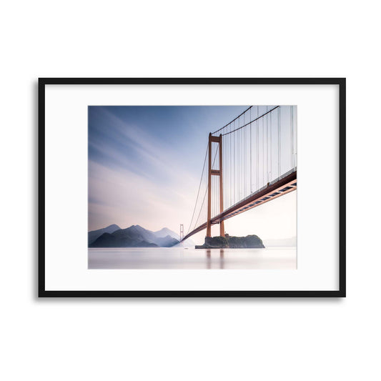 Xihou Bridge and Moon Bay by Qing Ai Framed Print - USTAD HOME