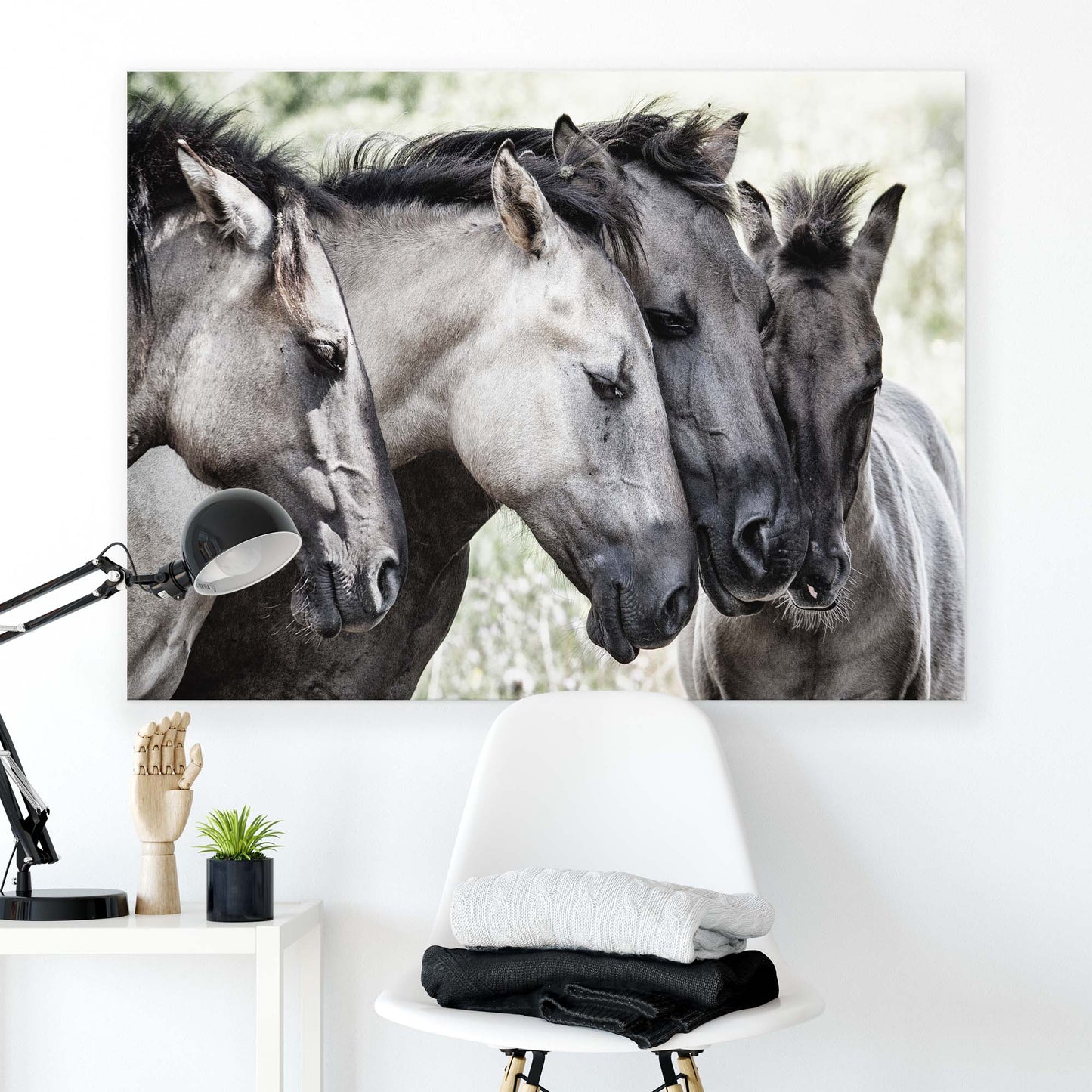 Four Konik Horses by Jaap Canvas Print - USTAD HOME