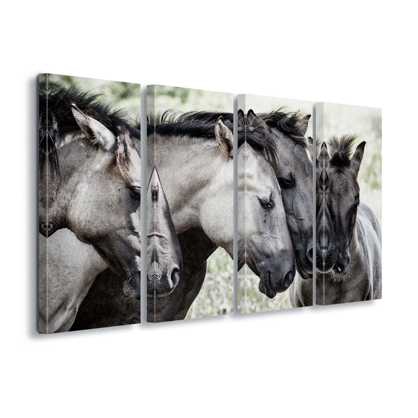 Four Konik Horses by Jaap Canvas Print - USTAD HOME