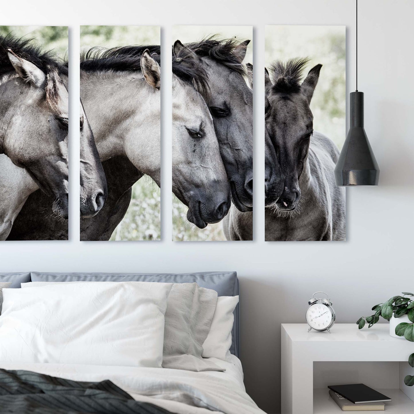 Four Konik Horses by Jaap Canvas Print - USTAD HOME