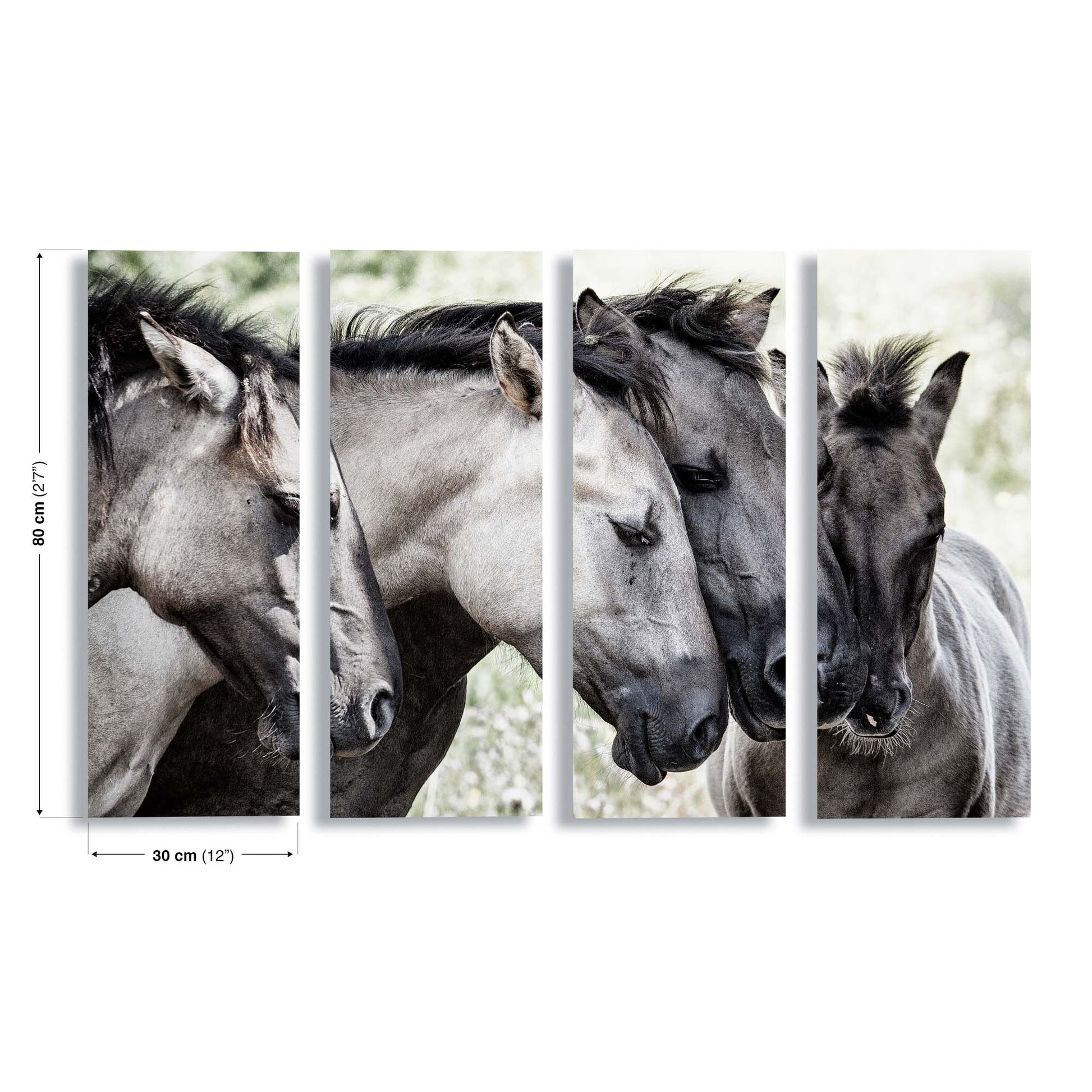 Four Konik Horses by Jaap Canvas Print - USTAD HOME