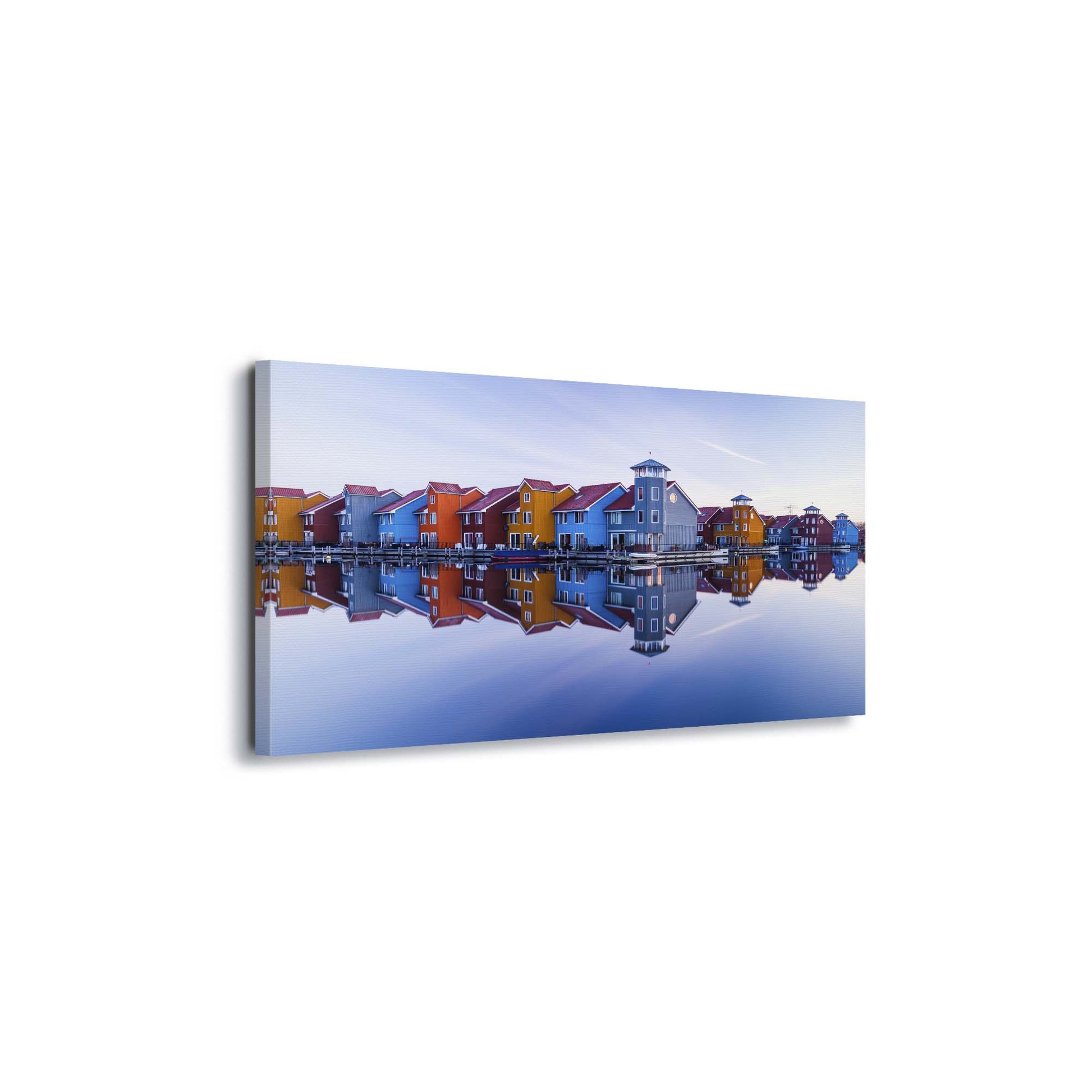 Colored Homes by Ton Drijfhamer Canvas Print - USTAD HOME