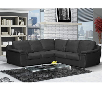 Amy Faux Leather Large Corner Sofa - USTAD HOME