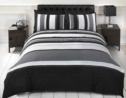 Striped Quilt Duvet Cover Pillowcase Bed Set - USTAD HOME