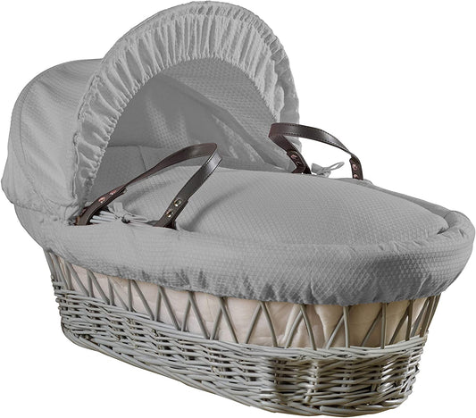 Cotton Dream Grey Wicker Moses Basket - USTAD HOME