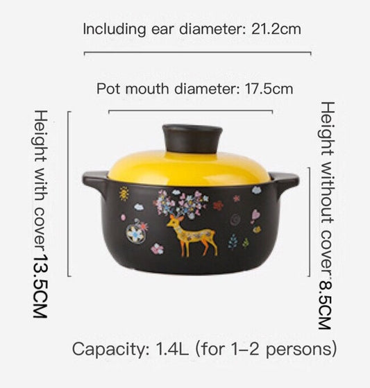Multi-size Fawn Ceramic Pot - USTAD HOME