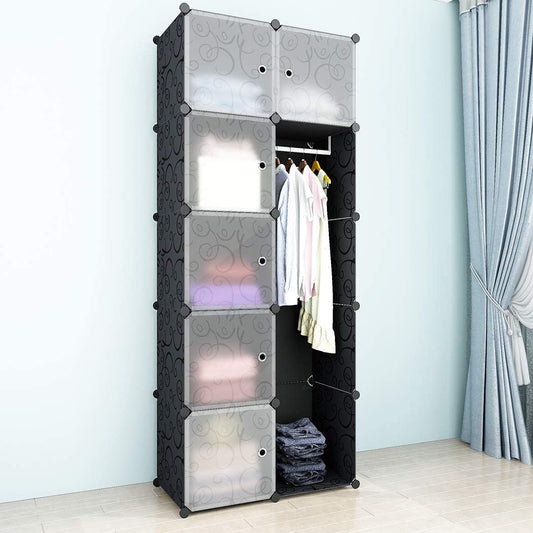 Portable Wardrobe Multifunction Plastic Storage Shelves - USTAD HOME