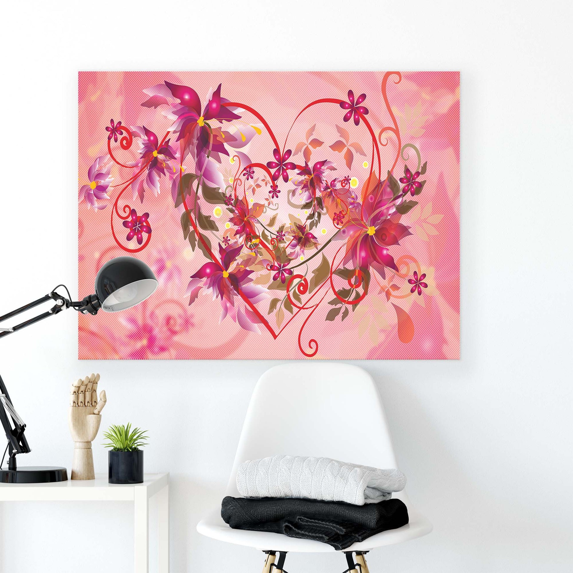 Modern Flowers, Nature, & Swirls Canvas Photo Print - USTAD HOME