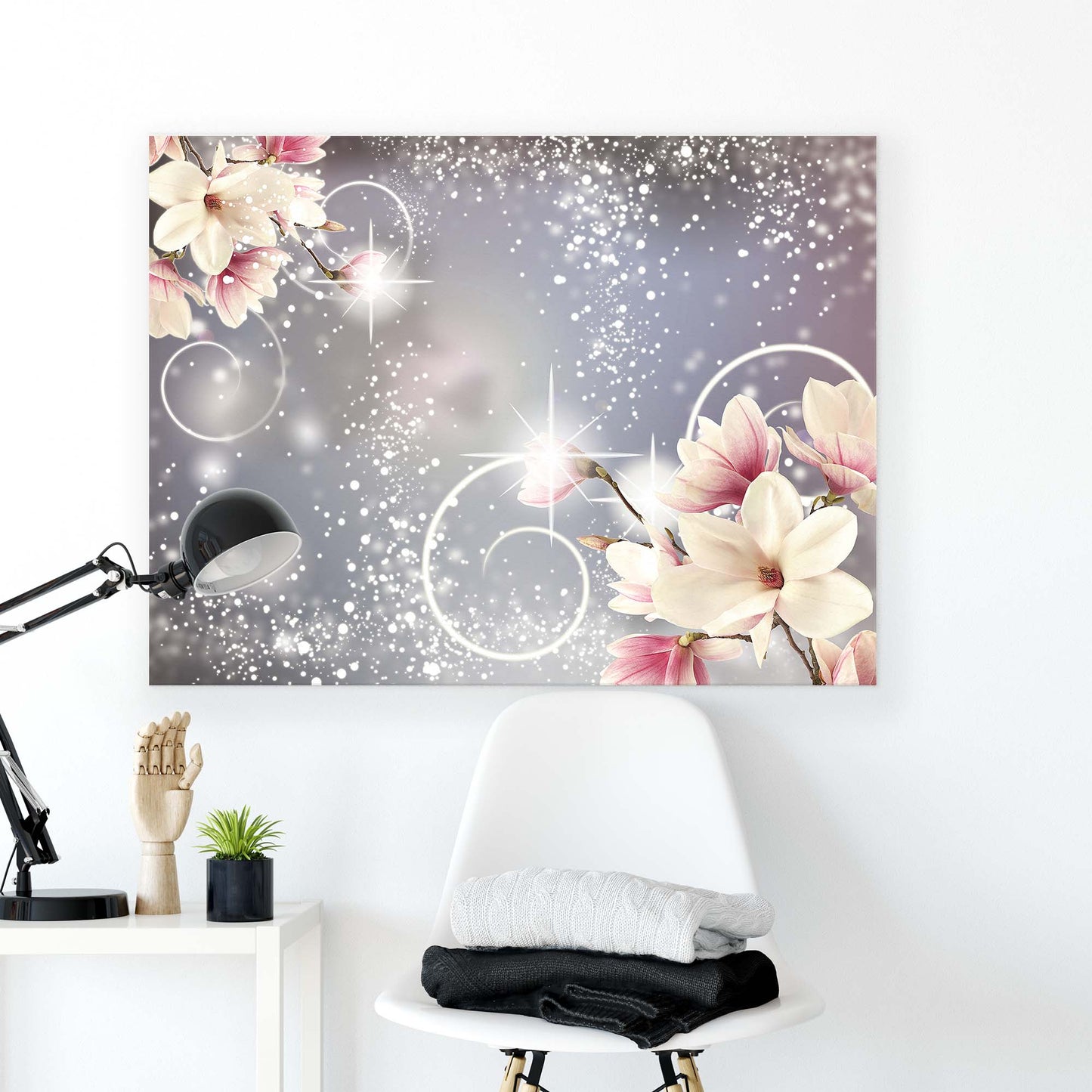 Modern Flowers, Nature, & Swirls Canvas Photo Print - USTAD HOME