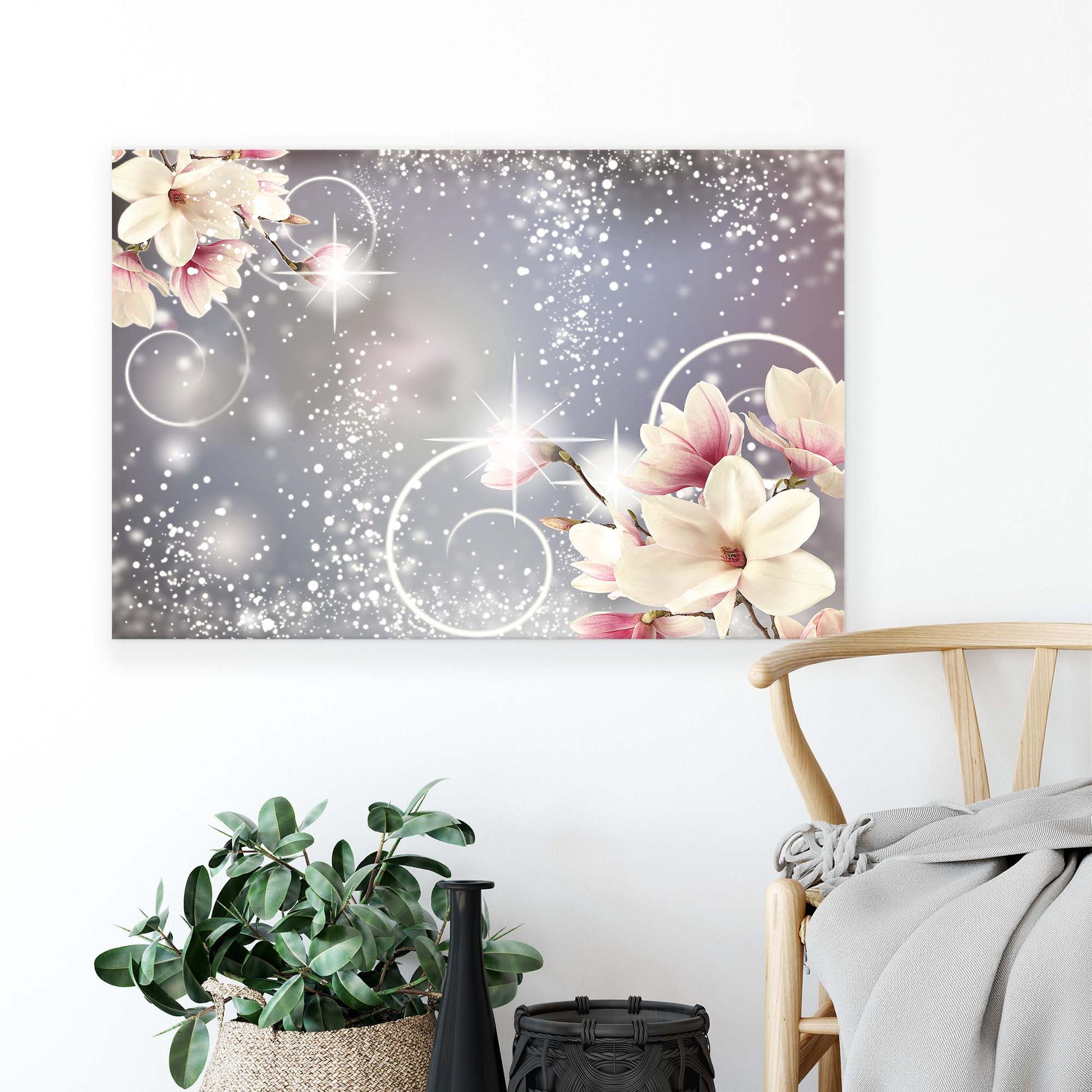 Modern Flowers, Nature, & Swirls Canvas Photo Print - USTAD HOME