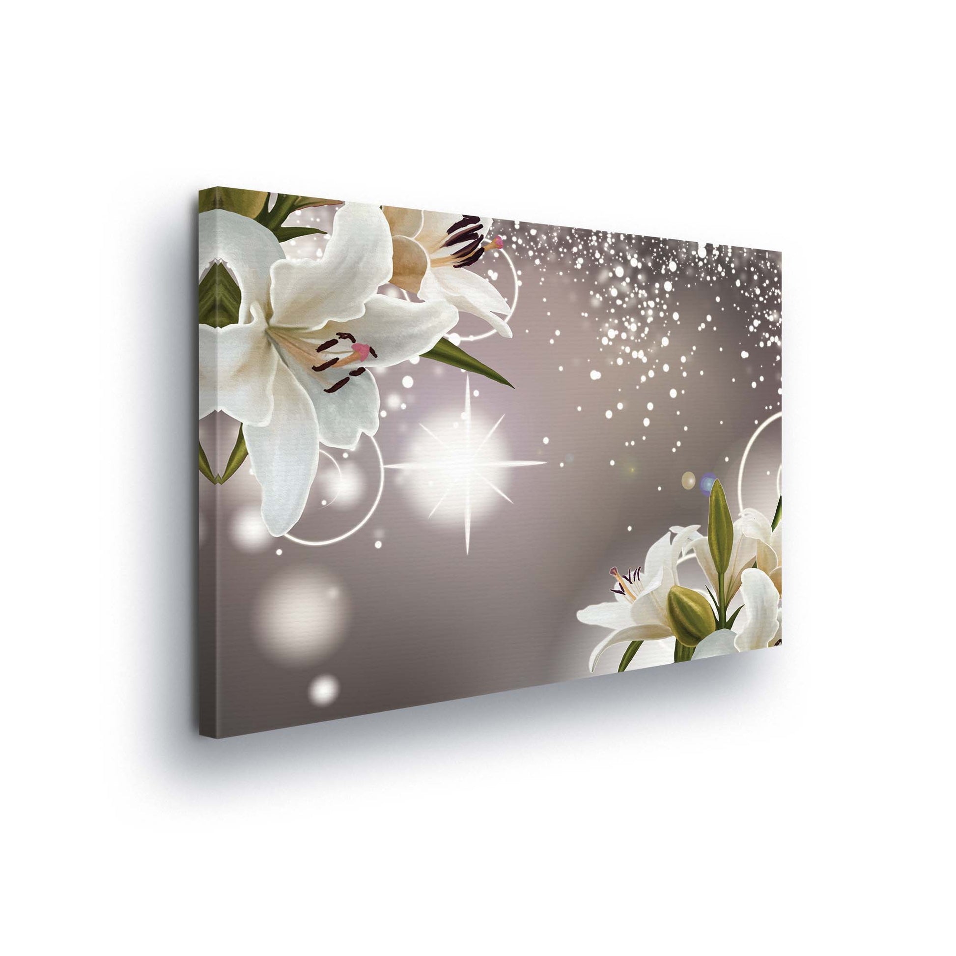 Modern Flowers, Nature, & Swirls Canvas Photo Print - USTAD HOME