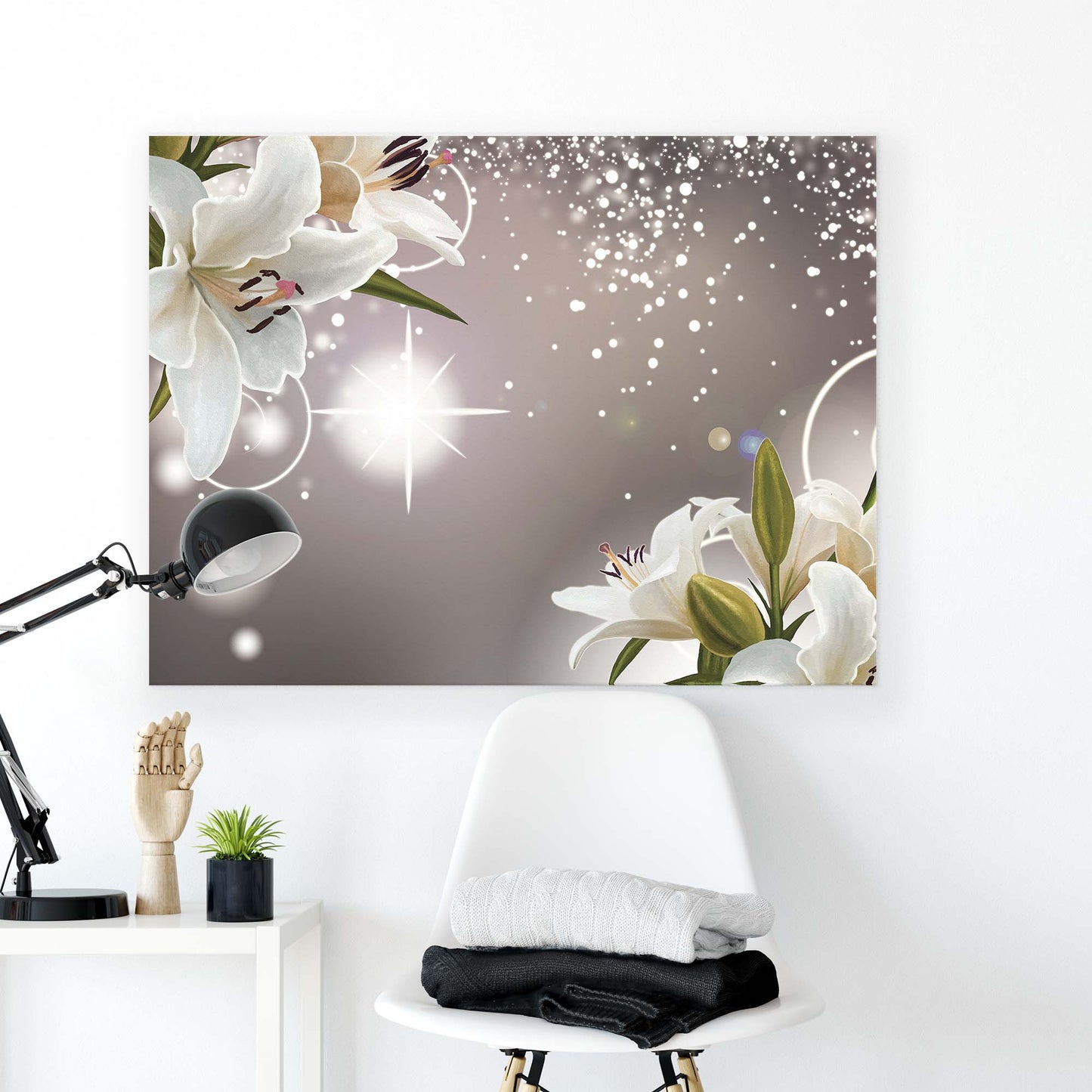 Modern Flowers, Nature, & Swirls Canvas Photo Print - USTAD HOME