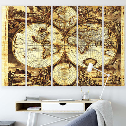 Maps Canvas Photo Print - USTAD HOME