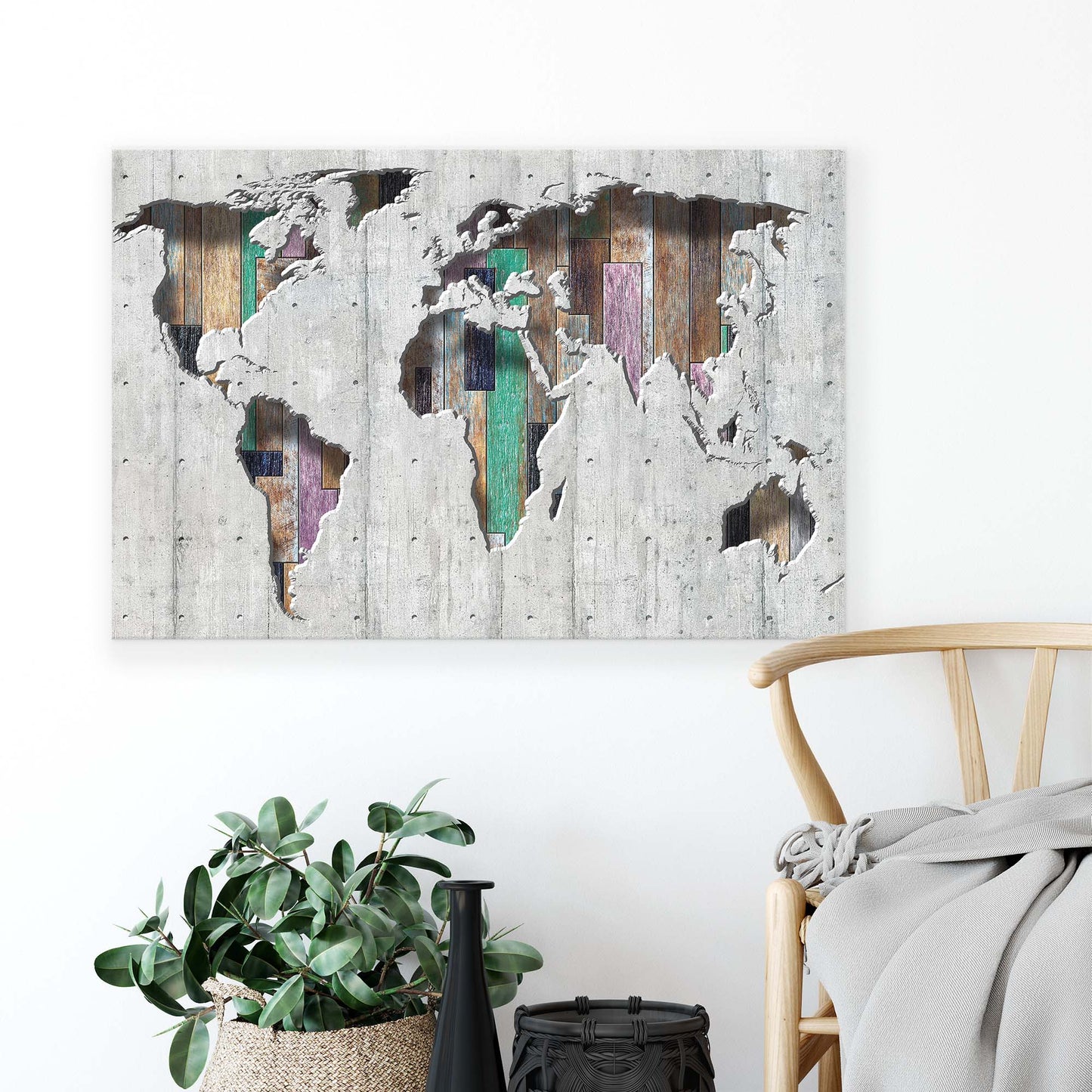 Maps Canvas Photo Print - USTAD HOME