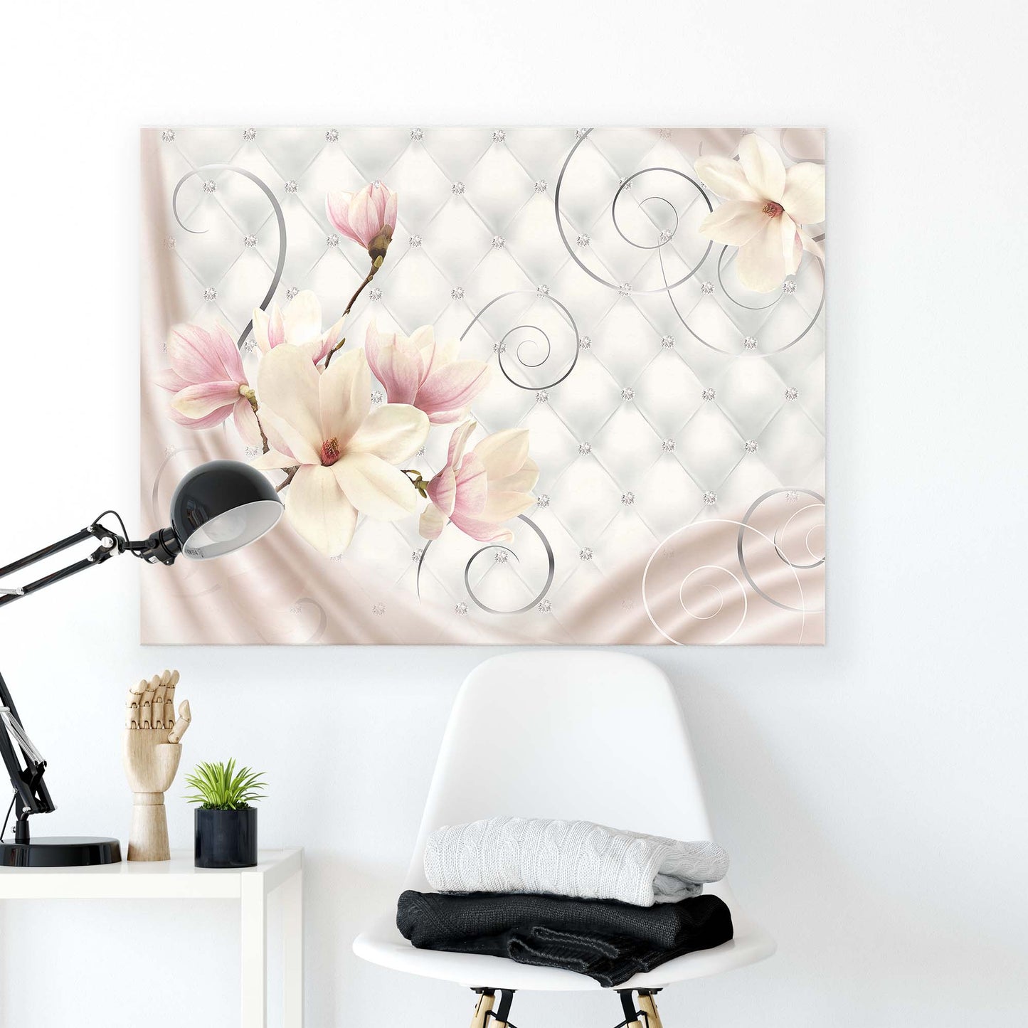 Modern Flowers, Nature, & Swirls Canvas Photo Print